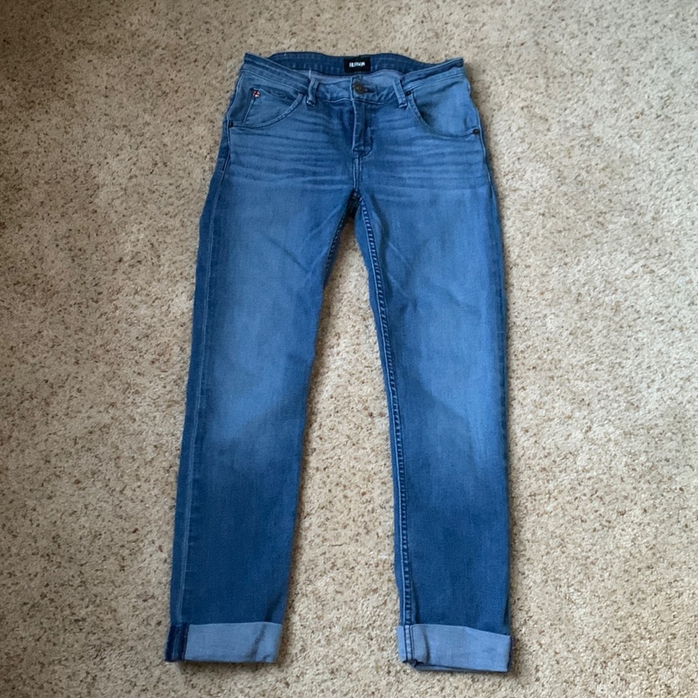 Hudson crop jeans.